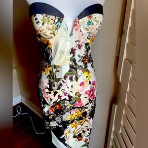 ASOS pencil cut strapless dress